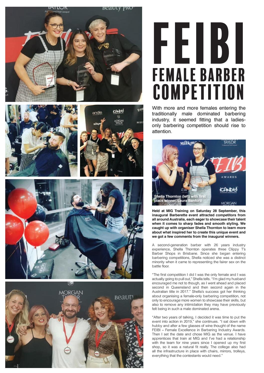 Barbershop Magazine Year 8 Issue 4, FEIBI Female Barber Competition feature starting on page 28